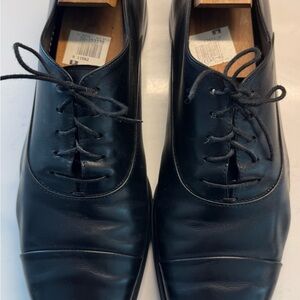 Salvatore Ferragamo Black Leather Oxfords